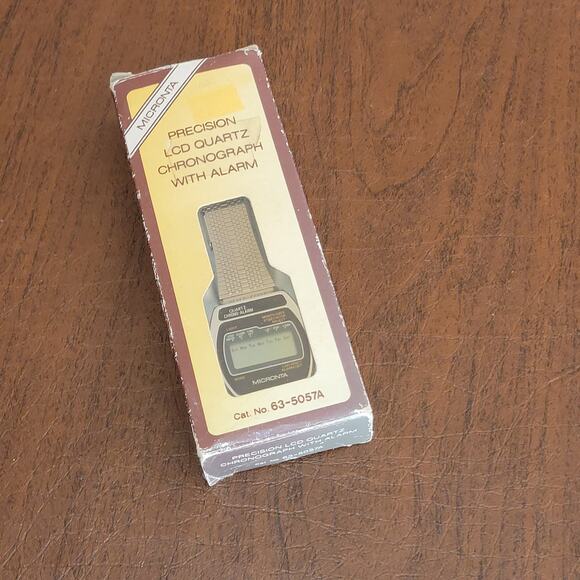 Micronta LCD Quartz Chronograph Digital Watch Vintage Radio Shack New - Picture 4 of 14